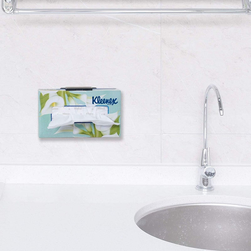 TFY Tissue Box Holder, Kitchen Wall Mount Compatible with Facial Tissues and Other Napkin Paper Boxes, Also Compatible with other devices-Black - Image 3